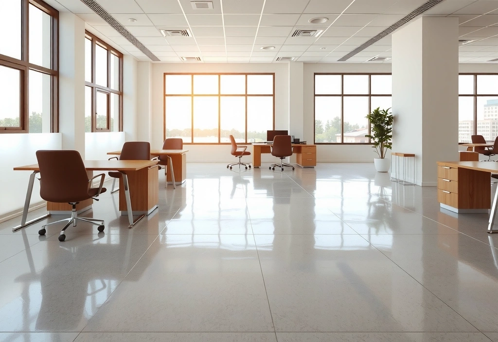 Uklizená kancelář se vstupním prostorem