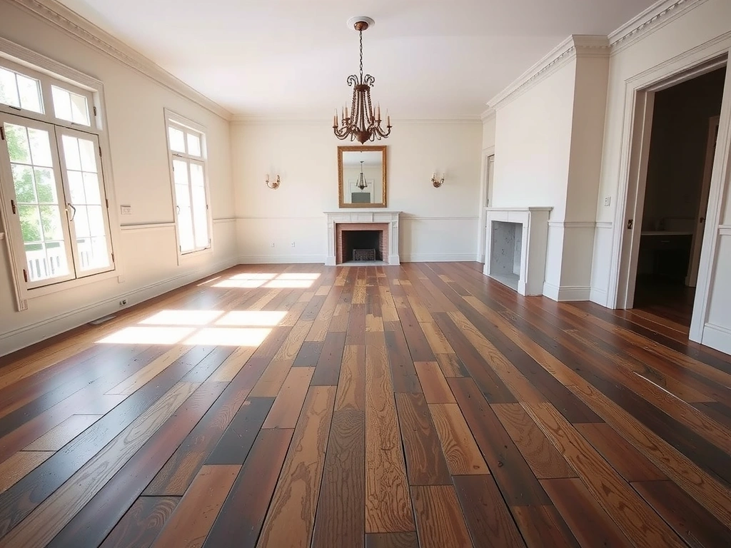 Uklizený interiér s parketami