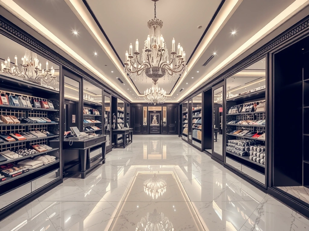 Lesklá podlaha butiku